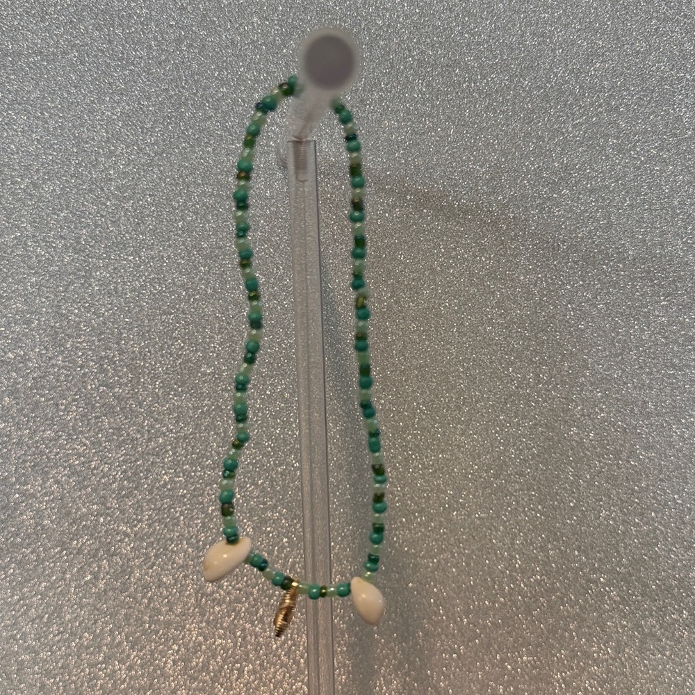 one-of-a-kind handmade seashell and starfish rearview mirror charm